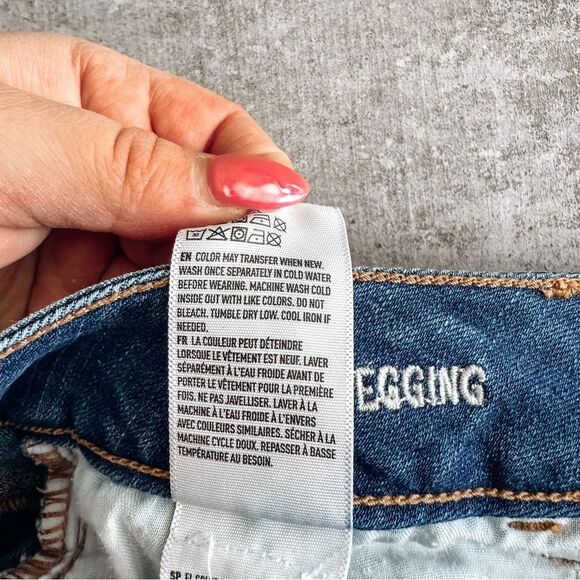 American Eagle Super Stretch Jegging Medium Wash Size 8 - Picture 8 of 8